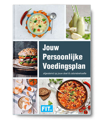 Omslag van het FIT-voedingsplan met verschillende maaltijden