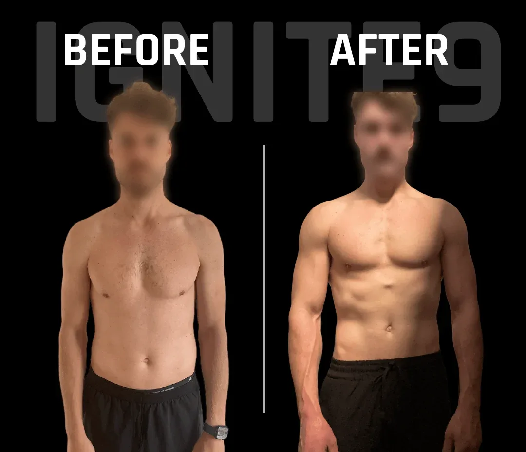 Voor- en na-foto van Johan, 28
