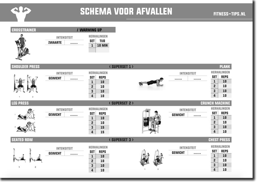sportschema afvallen sportschema afvallen