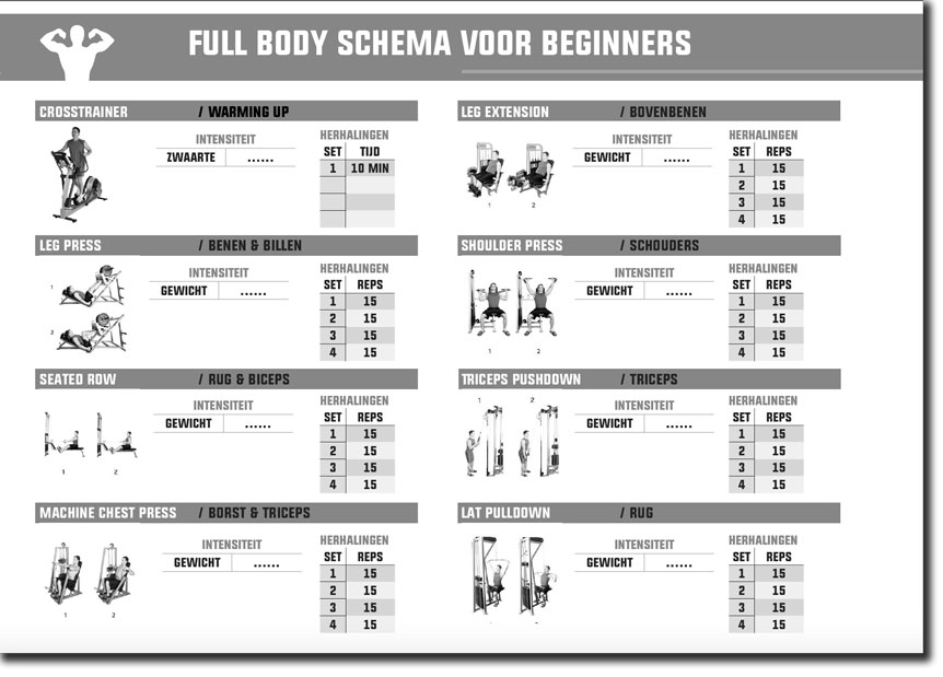 Betere Fitness Schema | Fitness and Workout IC-82
