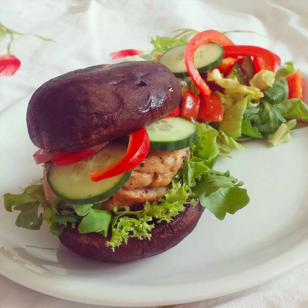 Gezonde portobello hamburgers