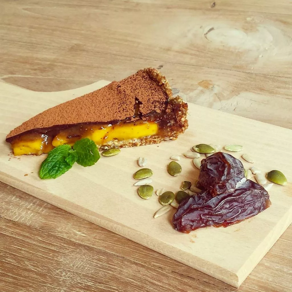 Tropische mangotaart