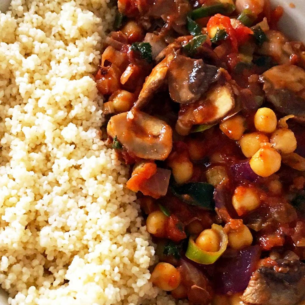 Vegetarisch kikkererwtenstoofpotje