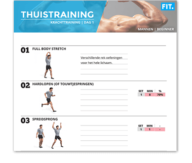 thuis workout mannen