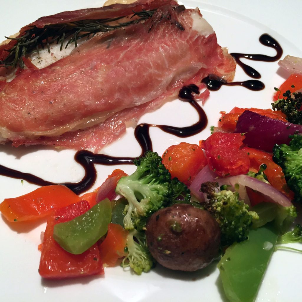 Pangasiusfilet met ovengroenten