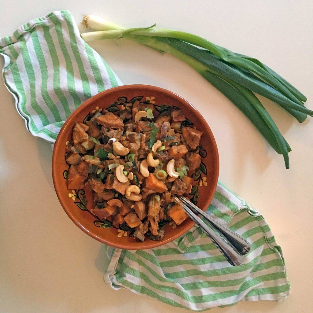 Thaise rode curry met zoete aardappel