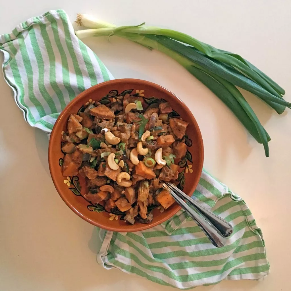 Thaise rode curry met zoete aardappel