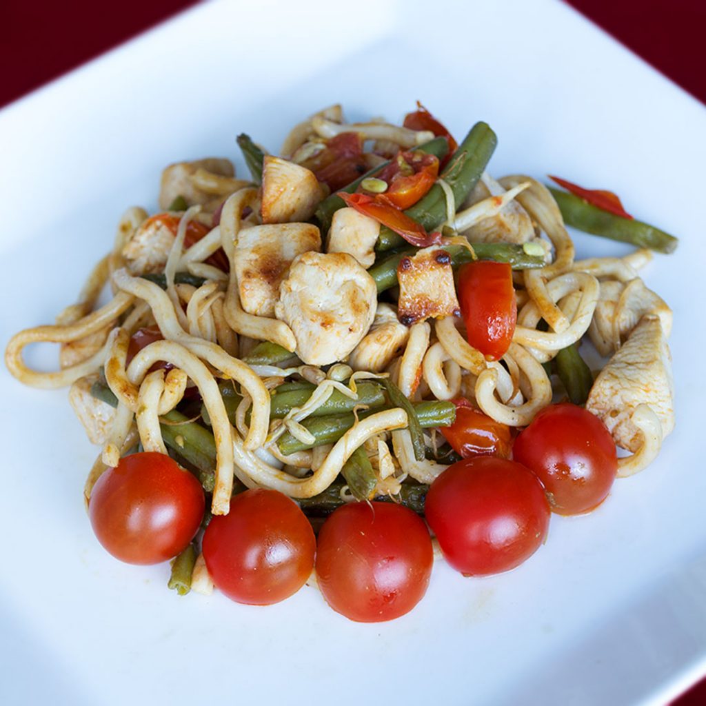 Italiaanse udon noodles