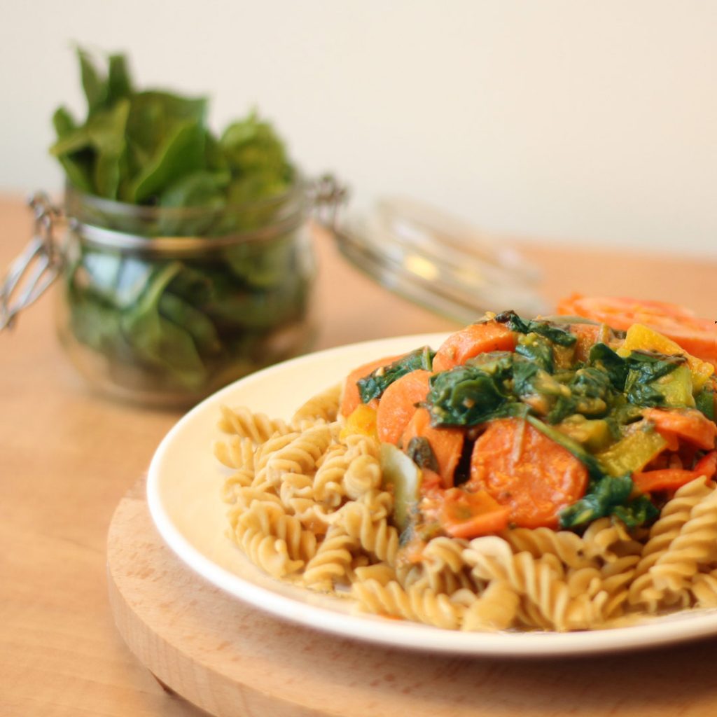 Groente pesto pasta