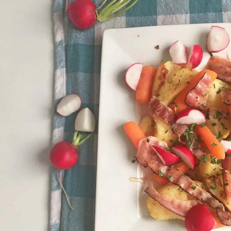 Krokante aardappel met radijsjes