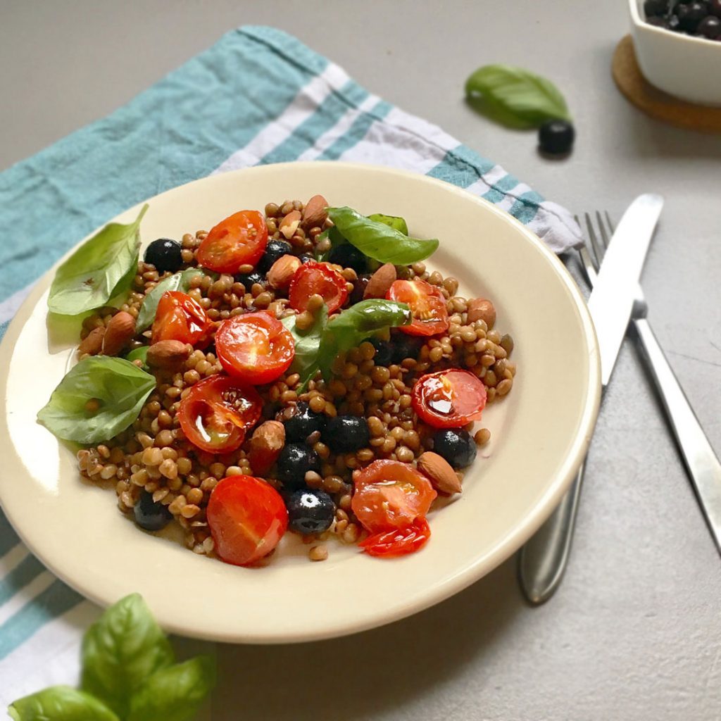 Zomerse salade met linzen