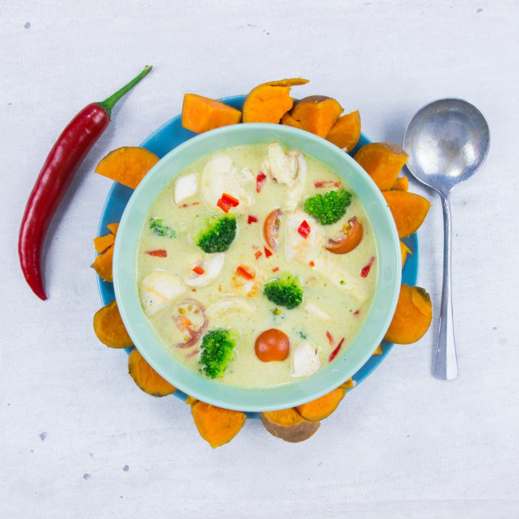 Thaise groene curry met kip