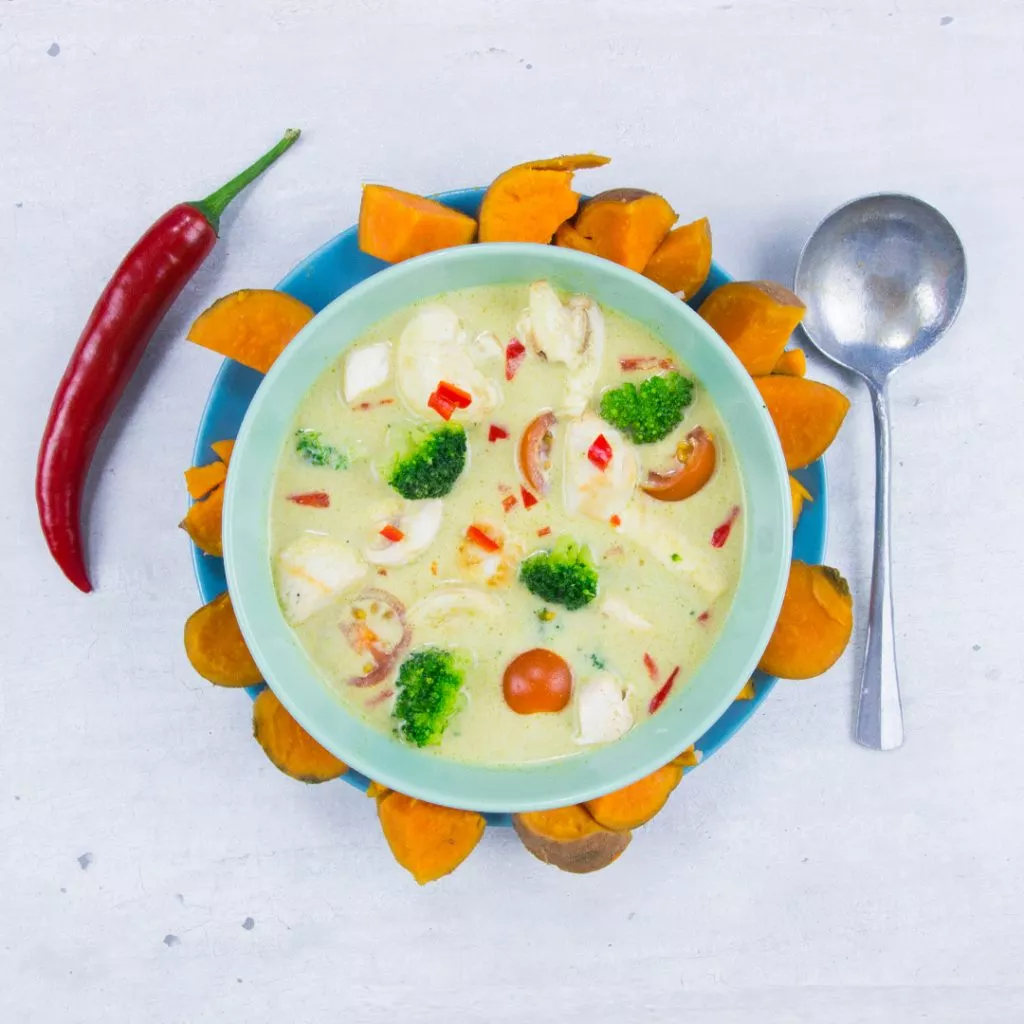 Thaise groene curry met kip