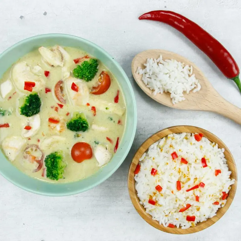 Thaise groene curry met rijst