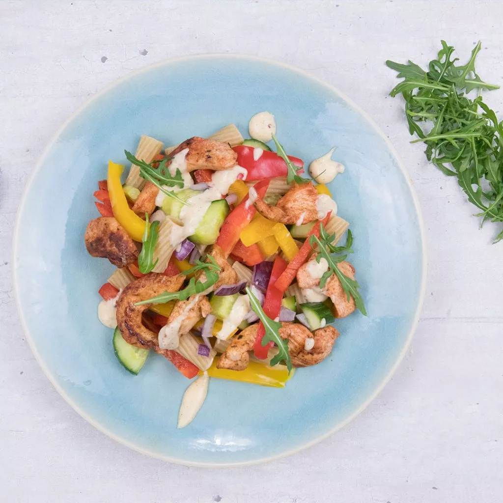 Pastasalade honing mosterd