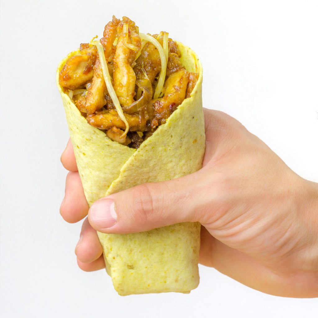 Pittige kipwrap