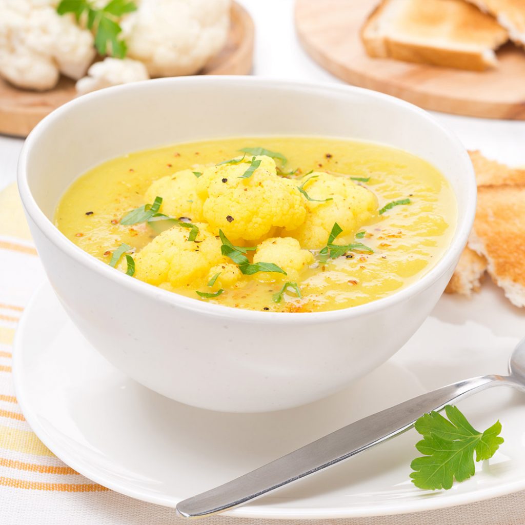 Bloemkoolsoep met kerrie