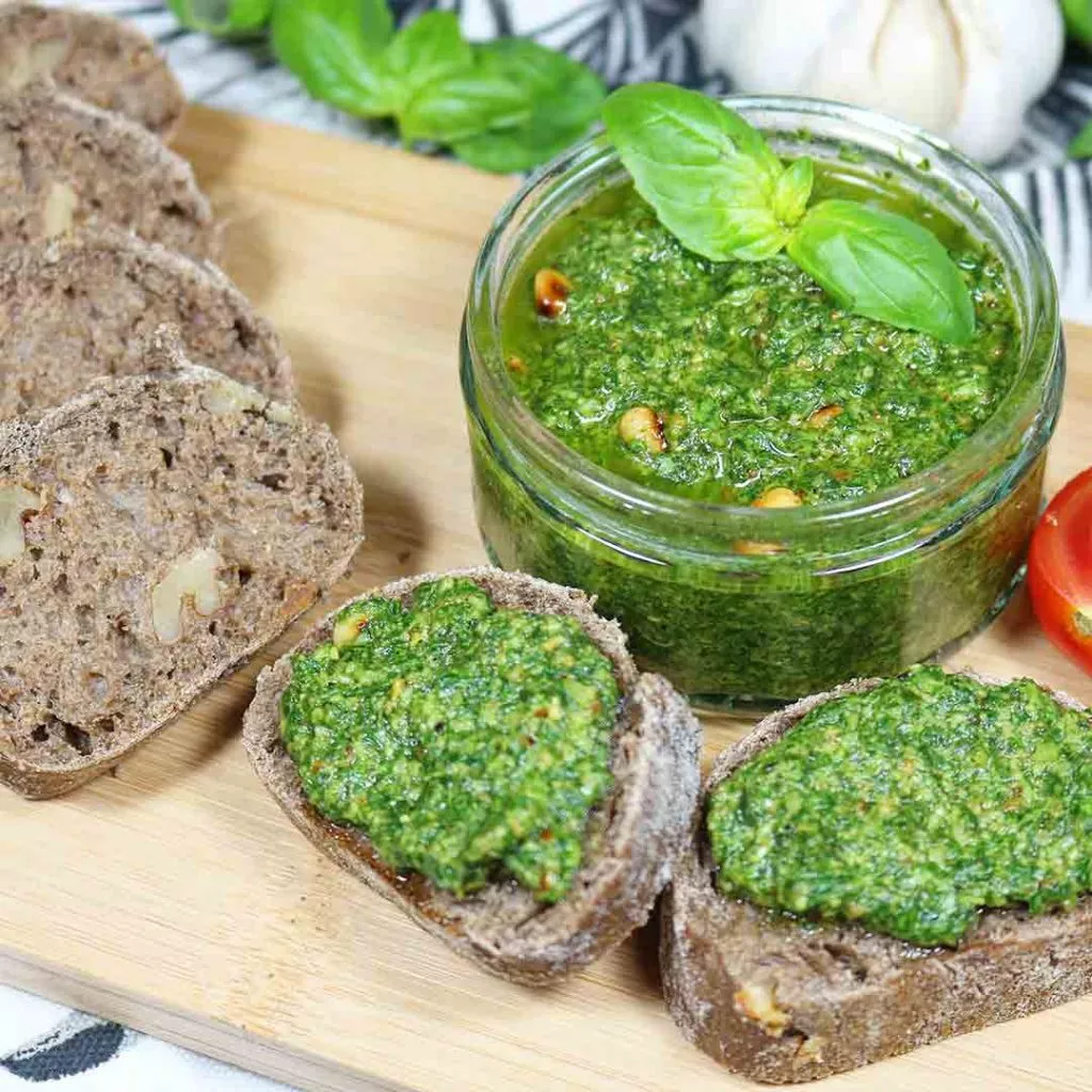 Vegan rucola-basilicumpesto