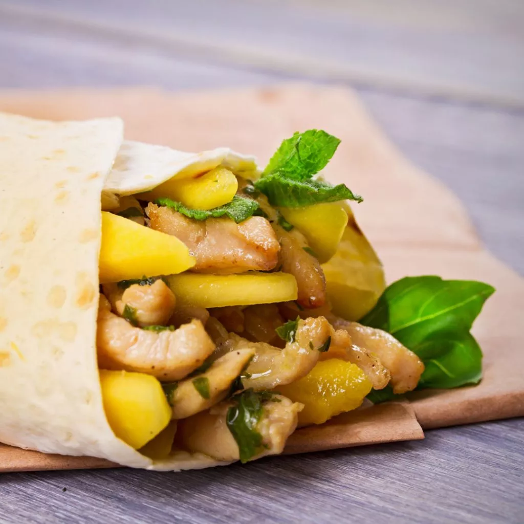 Zoet-hartige wrap met kip