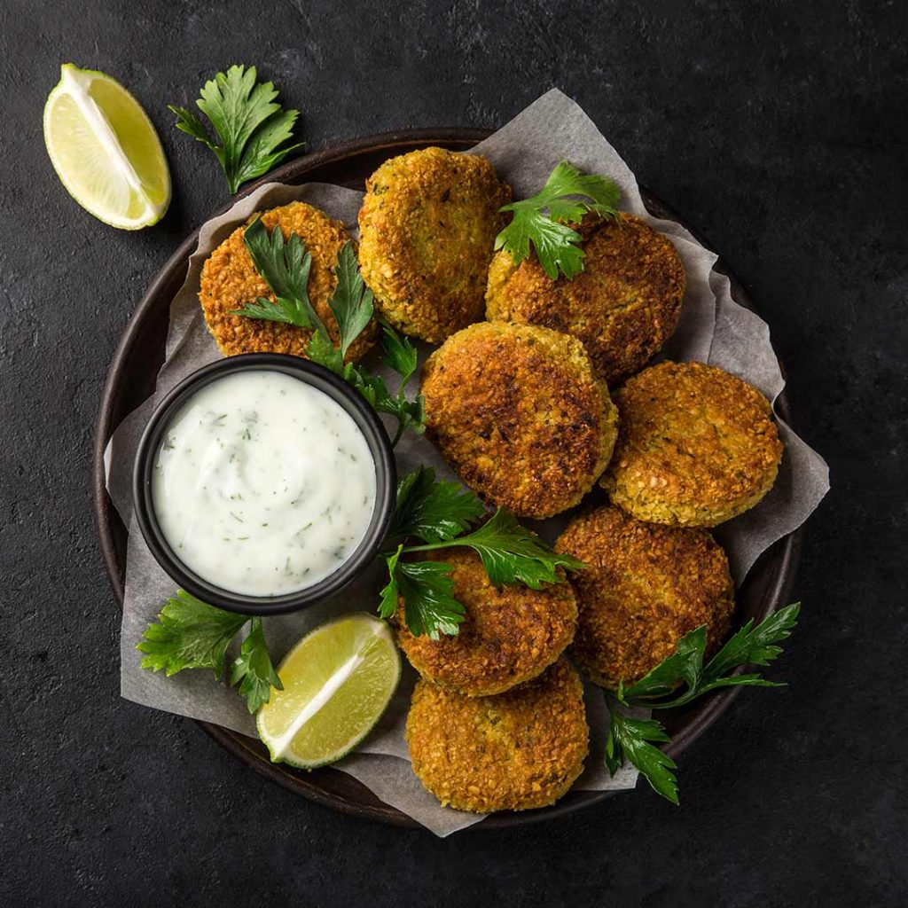 Homemade falafel