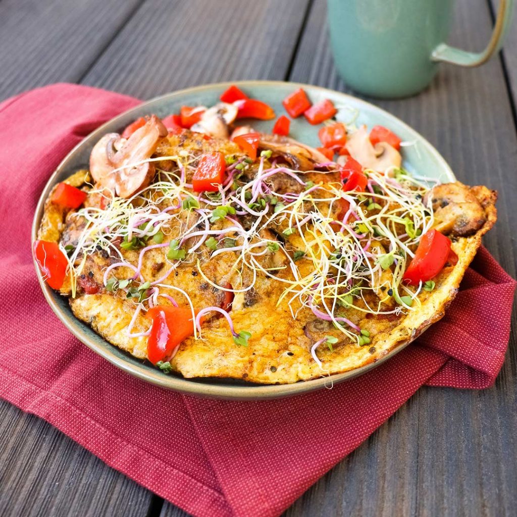Boerenomelet met ricotta