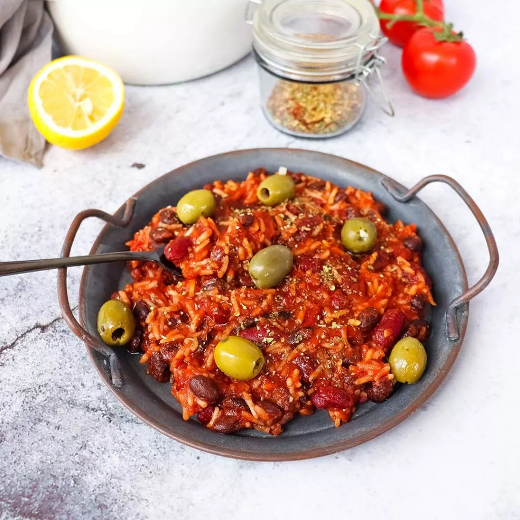 Spaanse bonen en rijst