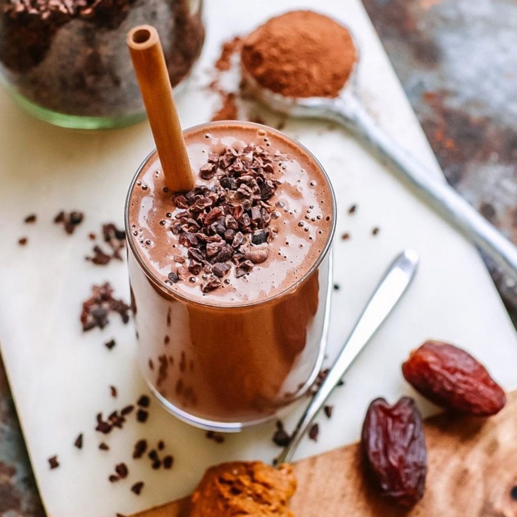 Chocolade frambozenmilkshake