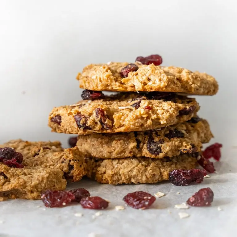 Zachte havermoutkoekjes met appel & cranberries