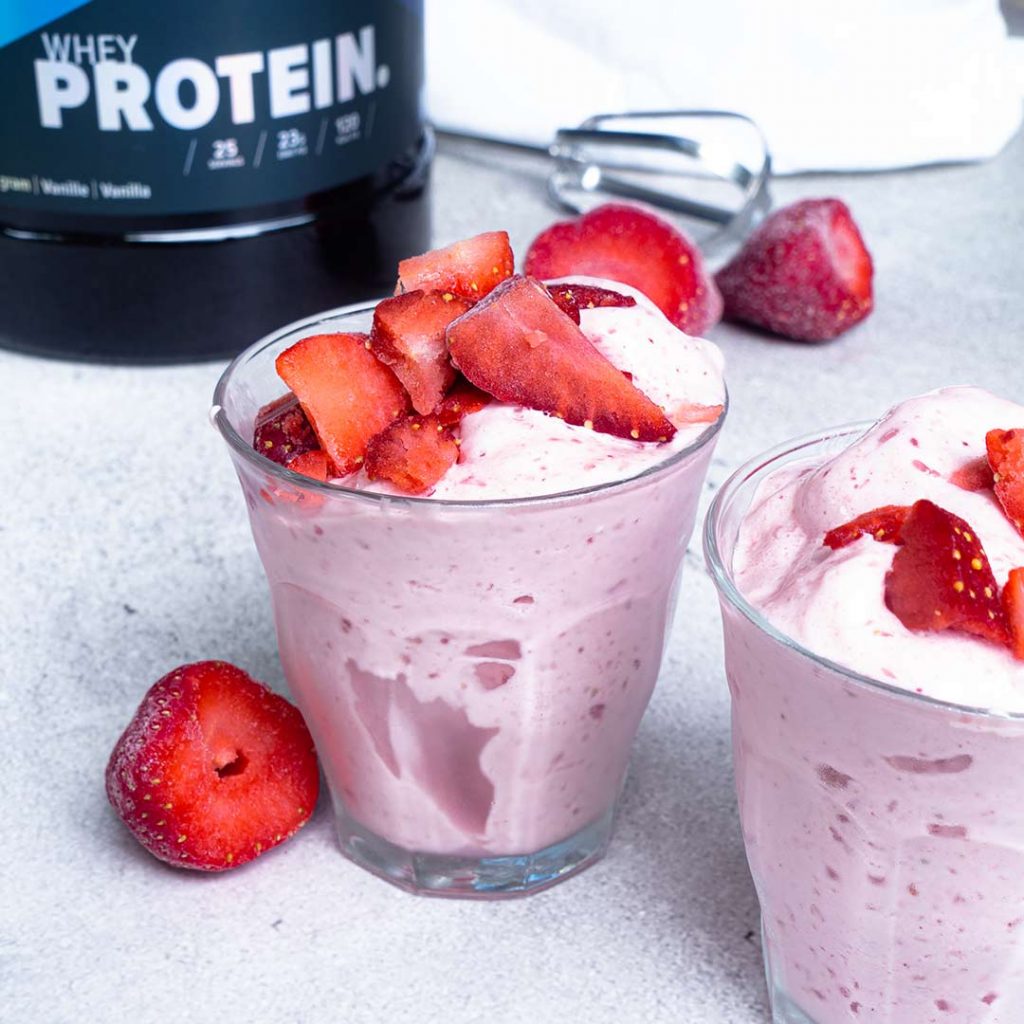 Protein fluff aardbei