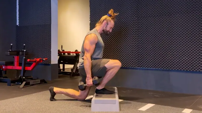 Front feet elevated lunge