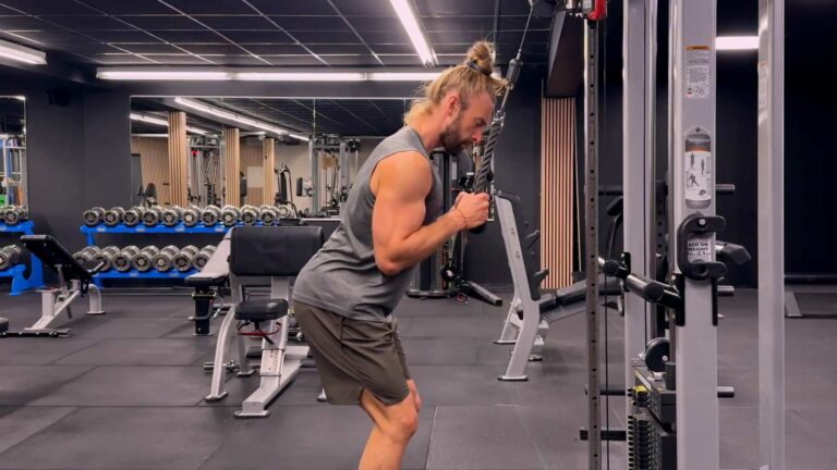 Standing cable triceps extension